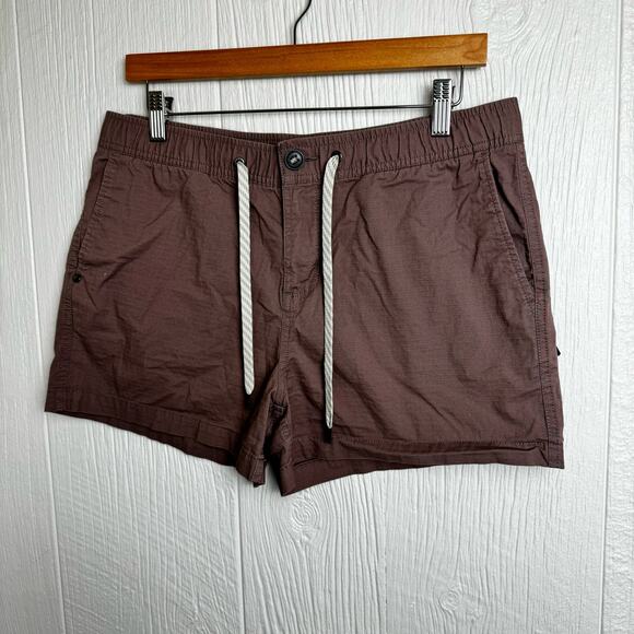 Vuori Ripstop Stoneware Shorts Size Large Mauve Brown The Rise The Shine VW364 - Picture 3 of 8